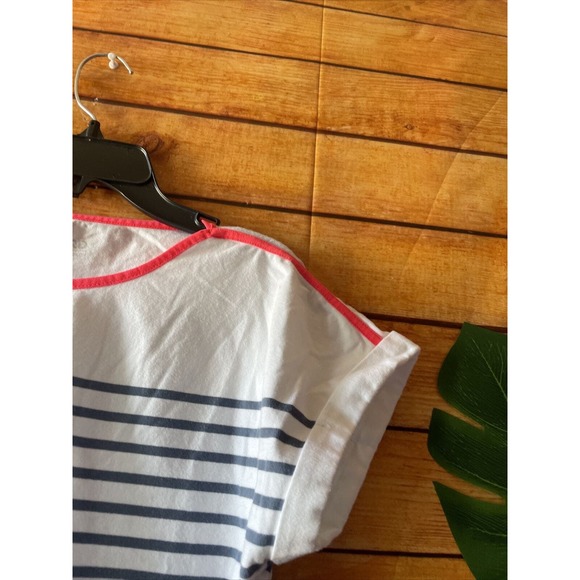 Tribord Short Sleeve Striped Boat Neck Sailing T-Shirt - Picture 2 of 6